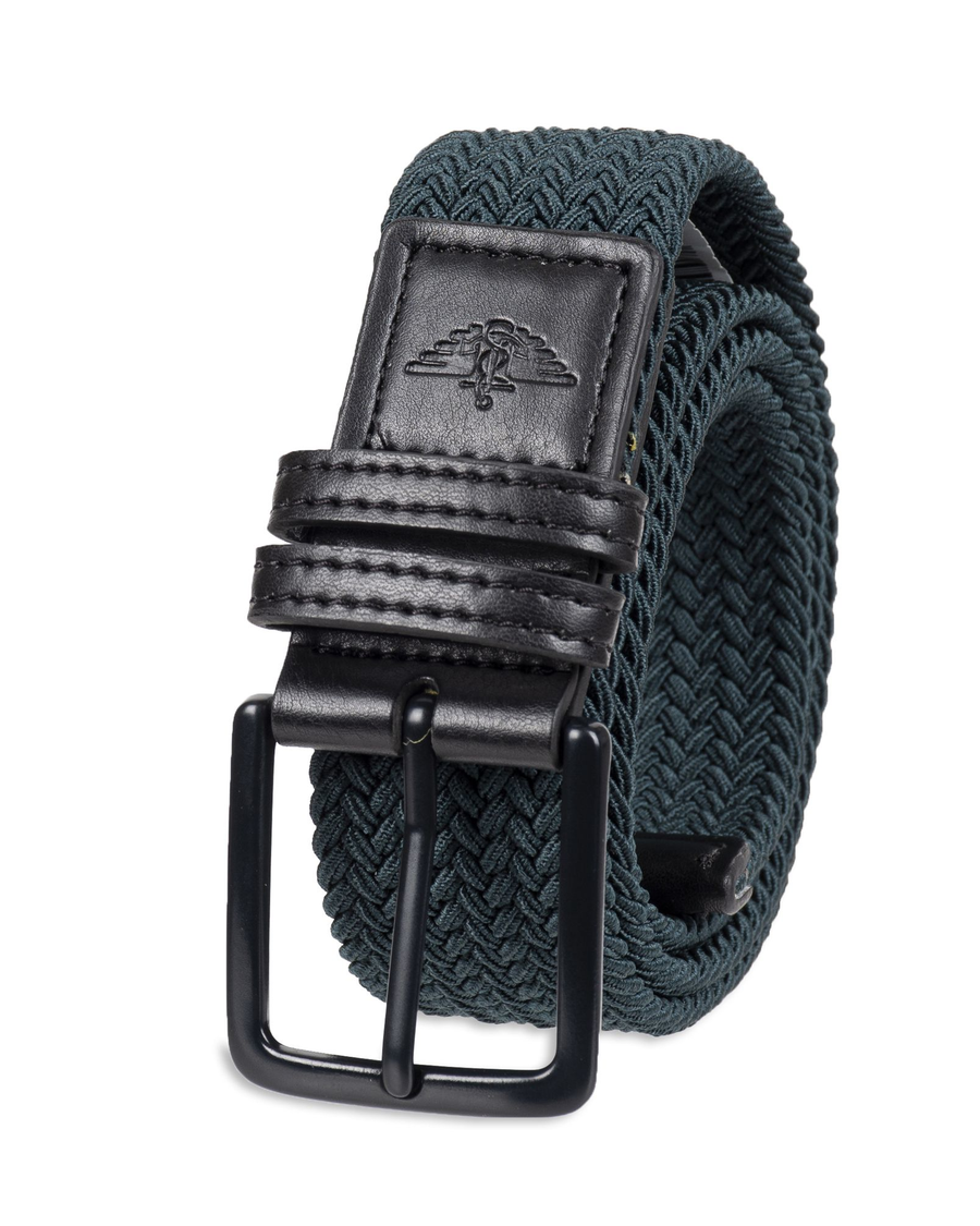 View of  Teal Stretch Braided Belt, 35 MM.