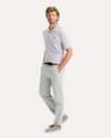 View of model wearing Thistle Rib Collar Polo, Slim Fit.