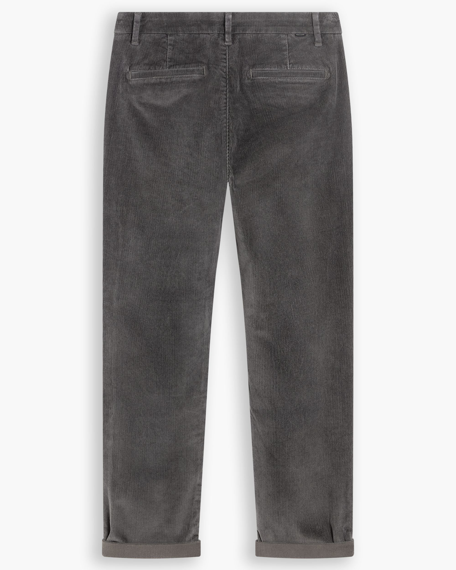 View of model wearing Thunderstorm Grey Weekend Chino, Slim Fit.