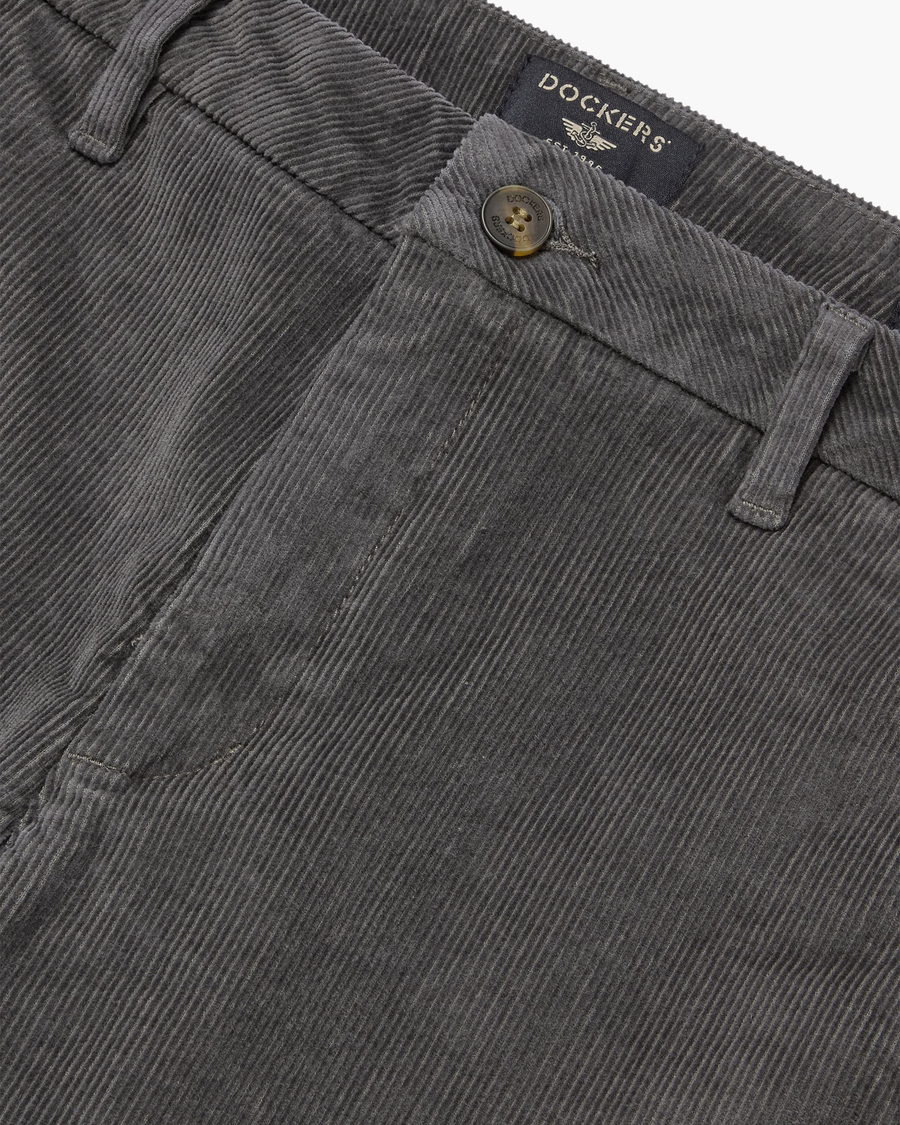 View of model wearing Thunderstorm Grey Weekend Chino, Slim Fit.