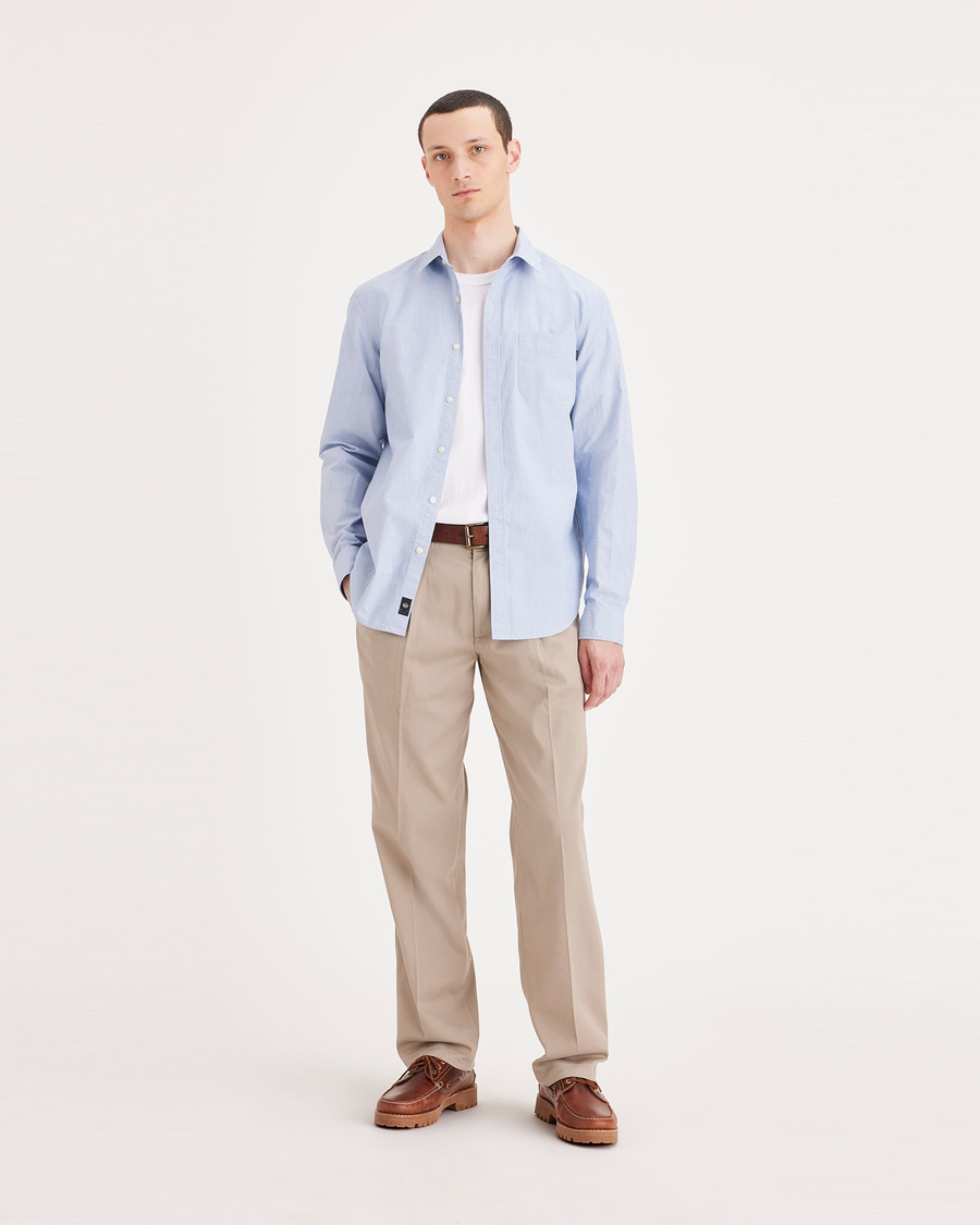 dockers dress pants pleated 40443-8118 Dockers Original Navy Pleated Pant