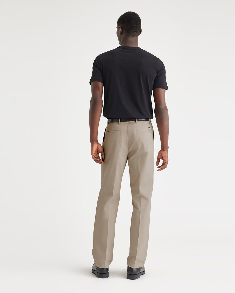 Back view of model wearing Timber Wolf Essential Chinos, Pleated ...