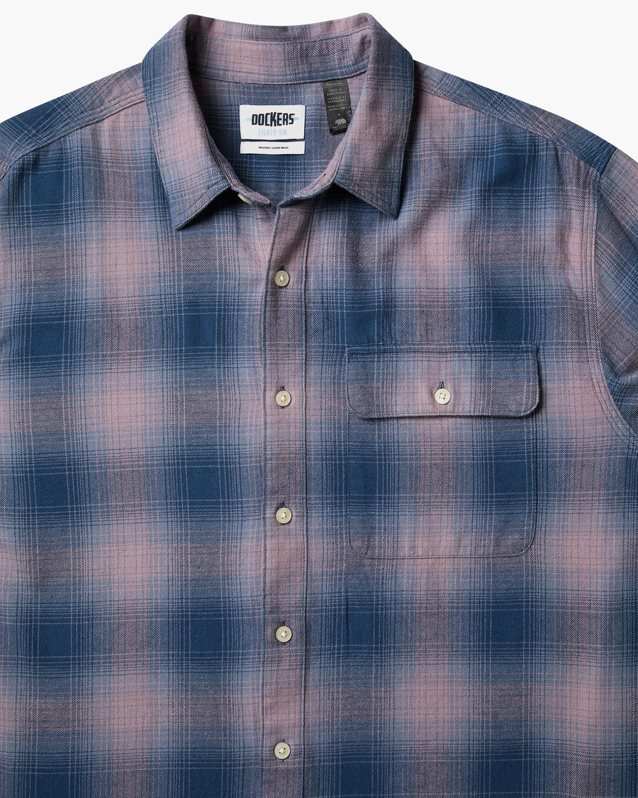 View of model wearing Toadstool Eighty-Six 1-Pocket Shirt, Relaxed Fit.