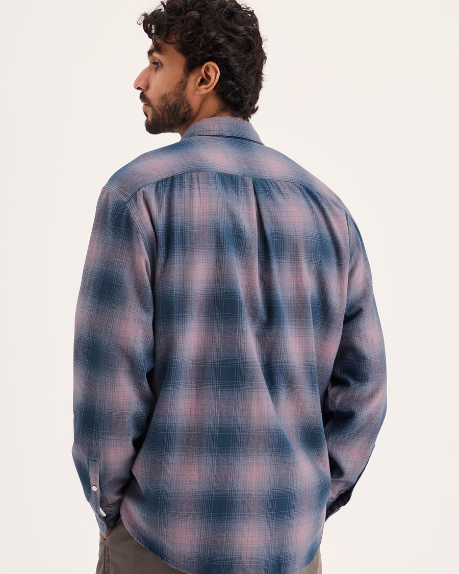 Back view of model wearing Toadstool Eighty-Six 1-Pocket Shirt, Relaxed Fit.