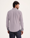 Back view of model wearing Toadstool Oxford Shirt, Slim Fit.