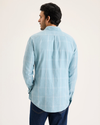 Back view of model wearing Tourmaline Original Button Up, Slim Fit.