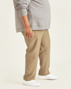 Side view of model wearing True Chino Comfort Knit Chinos, Straight Fit (Big and Tall).