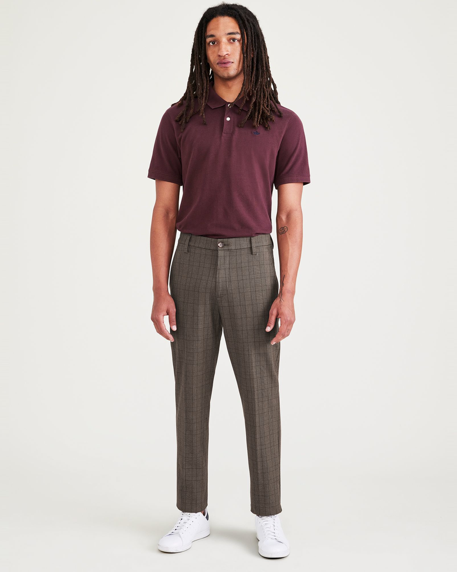 Front view of model wearing Verve Overland Trek Workday Khakis, Slim Fit.