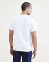 Back view of model wearing White + Wing & Anchor Logo Tee, Slim Fit.