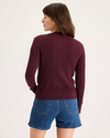 Back view of model wearing Winetasting Cardigan, Regular Fit.