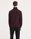 Back view of model wearing Winetasting Turtleneck Sweater, Regular Fit.