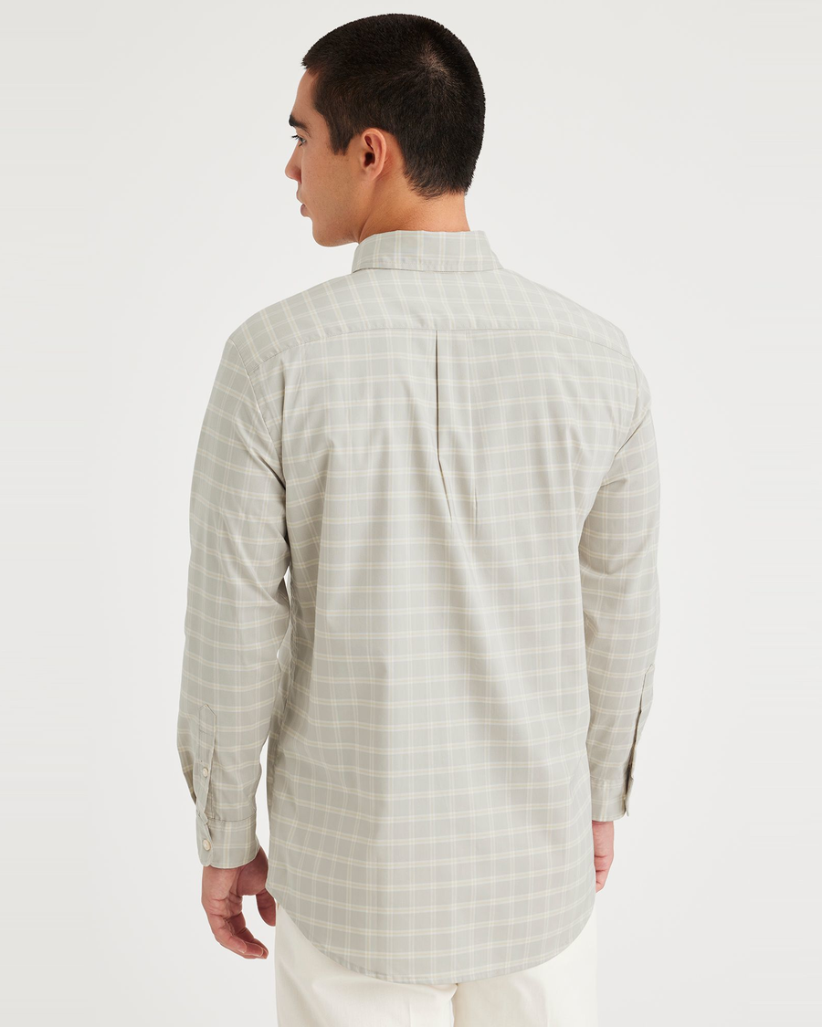 Back view of model wearing Yucca Grit Signature Comfort Flex Shirt, Classic Fit.